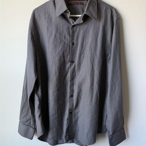 Perry Ellis Charcoal Button-Down Shirt - Picture 1 of 5